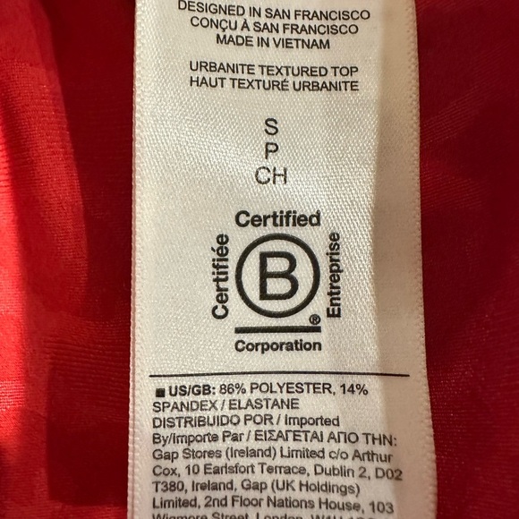 Athleta Red Long Sleeve Button-Up Shirt - Picture 4 of 6